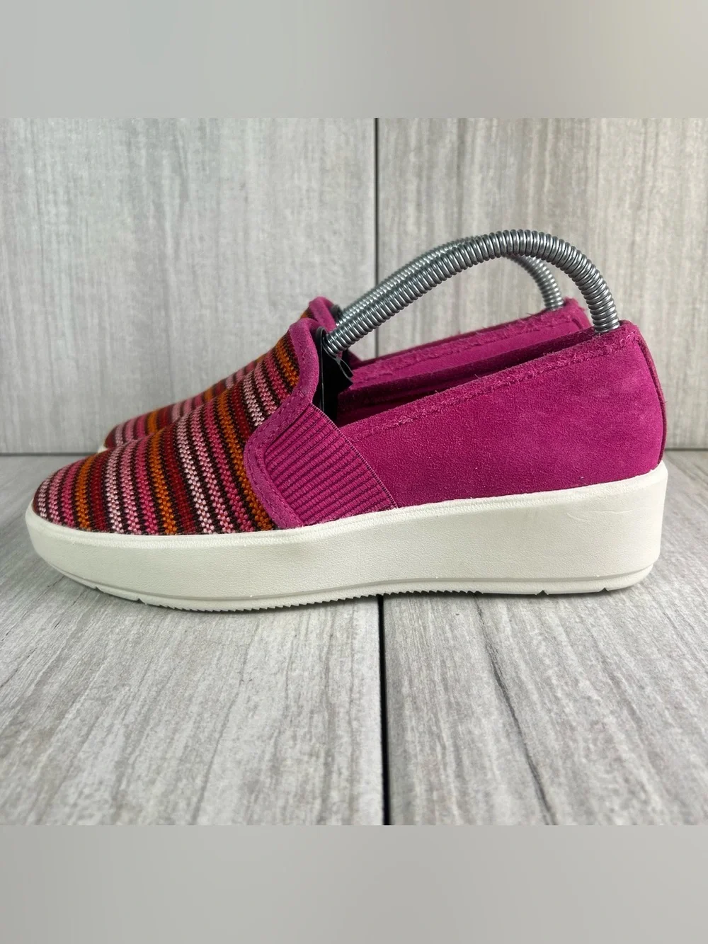 Clark’s Layton Petal Pink Knit Slip-On Mule Comfort Shoe Women's Size 6.5 - Picture 3 of 10